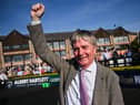 Trainer Barry Connell celebrates after winning The William Hill Champion Chase with Marine Nationale on day one of the Punchestown Festival, Photo by David Fitzgerald/Sportsfile