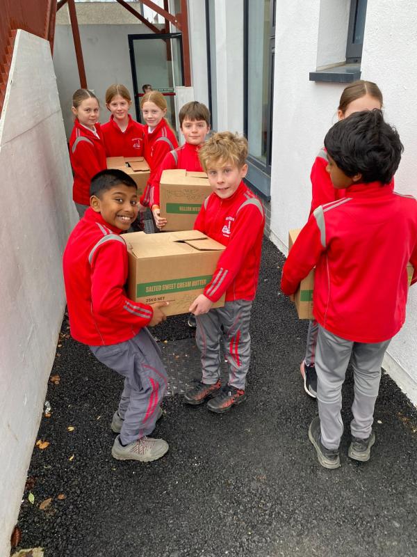 Pupils at St Canice's Primary School